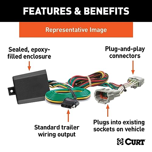 Image of Custom Wiring Harness, 4-Way Flat Output, Compatible with Select Grand Cherokee