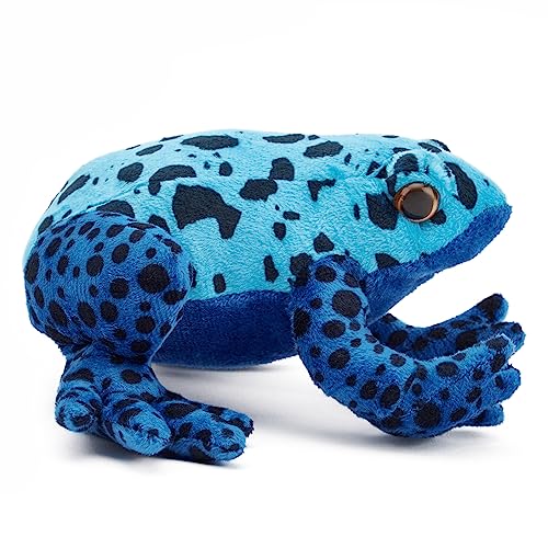 Zappi Co 100% Recycled Plush Poison Dart Frog Blue Toy (15cm Length) Stuffed Soft Cuddly Eco Friendly Animals Collection for Newborns - Image 4