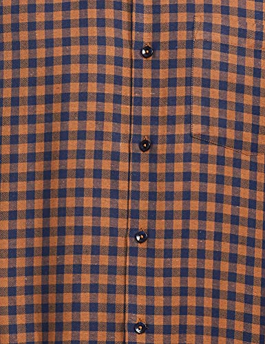 Image of Amazon Brand - Symbol Men's Regular Fit Shirt (SY-AW21-FS-413 Navy&Beige 38)