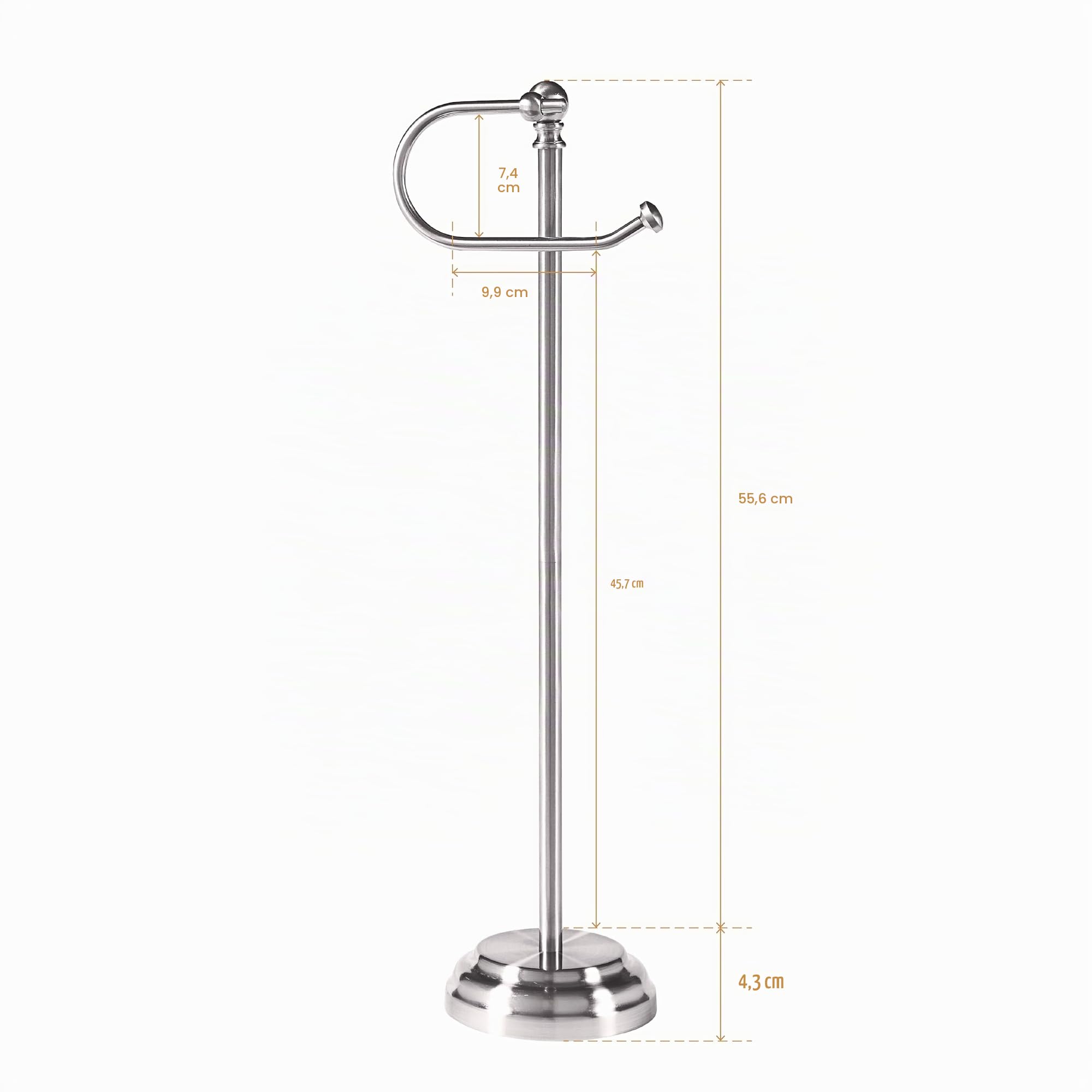 SunnyPoint Classic Bathroom Free Standing Toilet Tissue Paper Roll Holder Stand