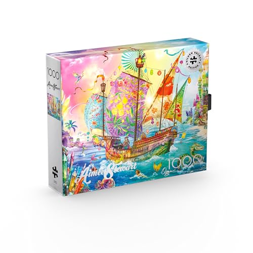 Buffalo Games Silver Select - Aimee Stewart - Crystal Dreamship Harbor - 1000 Piece Jigsaw Puzzle - Multicolor, 26.75 x 19.75 in - Full-Color Poster - 1000 Piece Puzzle for Adults - Giftable Box by Buffalo Games - Used condition - Image 2