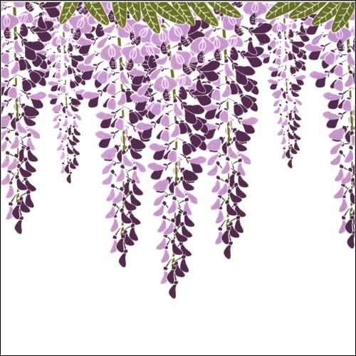 染の安坊 Anbo Tenugui Hand Towel, Wisteria Trellis, FUJIDANA, 100% Cotton, Made in Japan, 13.8 x 39.4 inches