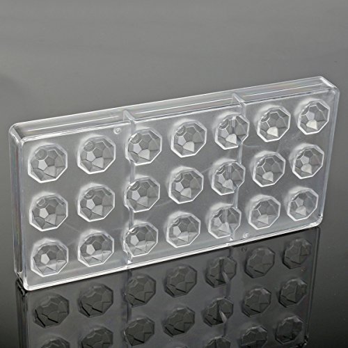 Binwat 21 Grid Chocolate Candy Mold PC Polycarbonate Chocolate Making Mould (Diamond) - Image 4