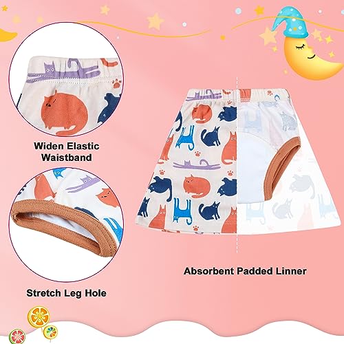 MooMoo Baby Girls Potty Training Underwear 2 Packs Cotton Diaper Skirt for Potty Training Absorbent2
