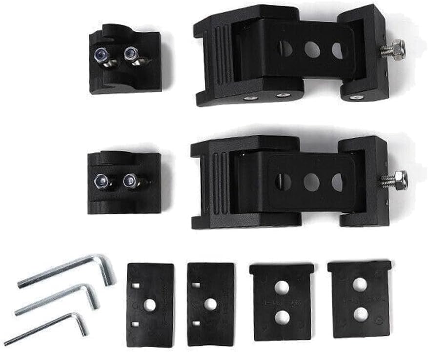 Black Heavy Metal Hood Lock Catch Latch Kit Pair Aluminum Alloy/Stainless Stell Front Right Left for Jeep for Wrangler 1997-2006 Bhmhlclkf1Jwtp
