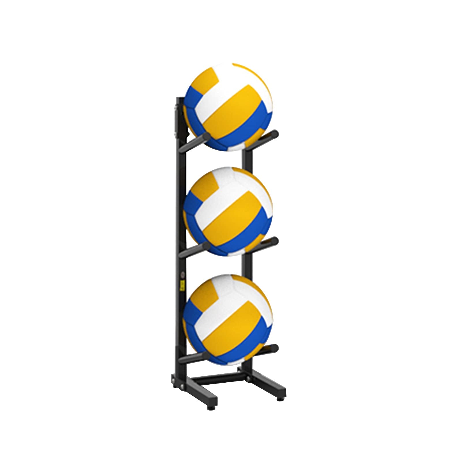 Scaffale in metallo per pallacanestro, pallavolo, calcio, può contenere fino a 5 palloni sportivi, soluzione ideale per l'esposizione di attrezzature per il fitness