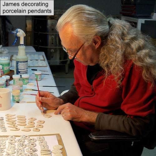 Black & White Pendant Necklace, Lightweight Porcelain-Gift for Wife or Husband- Unisex - Image 9