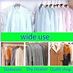 15 Pack (24 x 60 In) Plastic Clear Clothes Covers, Dry Cleaners Bags, Hanging Garment Bags, Dust-Proof Protector Covers for Home Storage, Clothing Stores & Travel