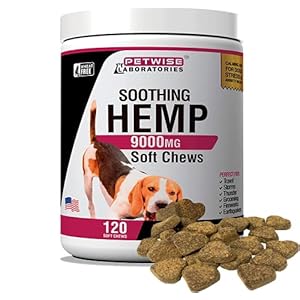 Petwise Calming Treats for Dogs | 120 Soothing Dog Chews | Natural Calming Aid Supplement | Relief Calming Chews for…