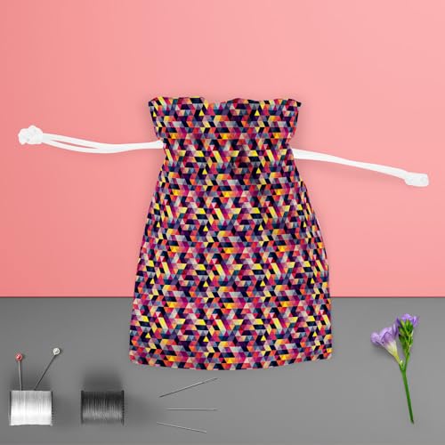 Image of ArtzFolio Triangled D1 | Pouch Wrist Potli Bag | Bag for Weddings & Casual Parties