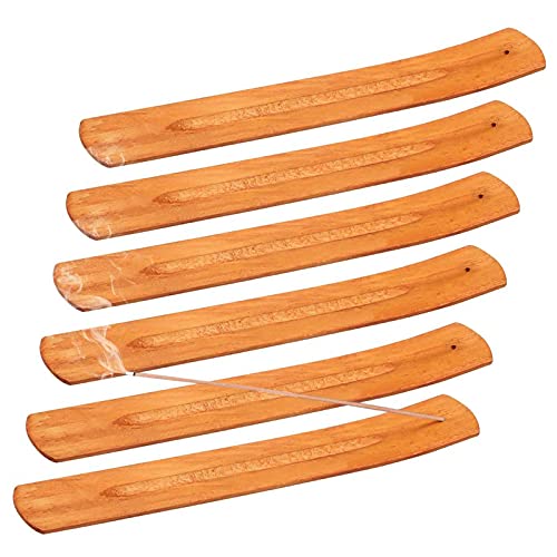 Porte-encens en Forme de Bâtonnets D'encens Porte-bâtons D'encens en Bois de Bambou Support Encens D'encens en Bambou pour Salon, Salle de Yoga, Salon de Thé Et Poêle D'aromathérapie 6 Pièces