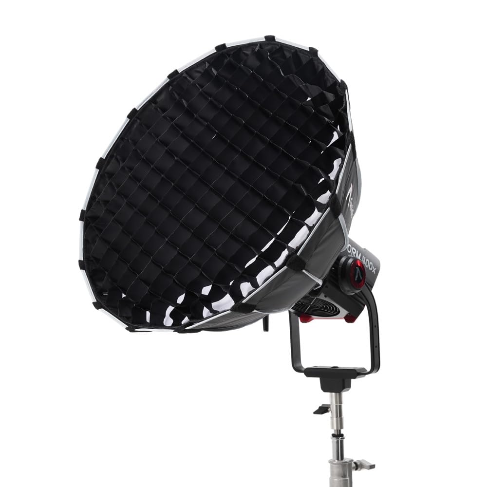 Aputure Quick Dome 60 - Softbox circolare Bowens da 61 cm con design a sgancio rapido, diffusione, griglia di controllo della luce e borsa per il trasporto