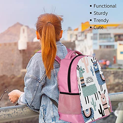 Sac à dos d'écolier pour garçons Baby Alpaga multicolore grand format