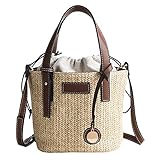 navigatee Bolso De Paja Bolsa Pequeña, Elegante Y Casual Versátil Bolsa De Playa Portátil para El Día De Fiesta Summer Beach Straw Simple Bolso De Moda.