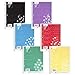 Mead Spiral Notebooks, 1 Subject, College Ruled, 7-1/2" x 10-1/2", Fashion, Assorted Designs, 6 Pack (73843)
