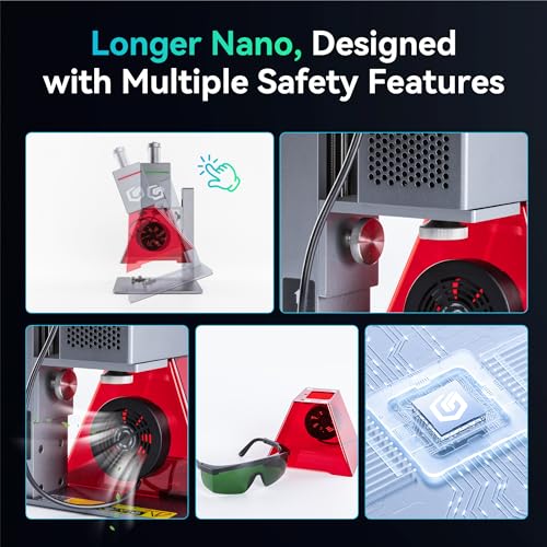 Image of Longer Nano Laser Engraver Machine with 6W Diode, 5000mm /s High Speed & 0.05mm Precision - Portable Handheld Laser Cutter for Wood, Metal, Leather, Jewelry