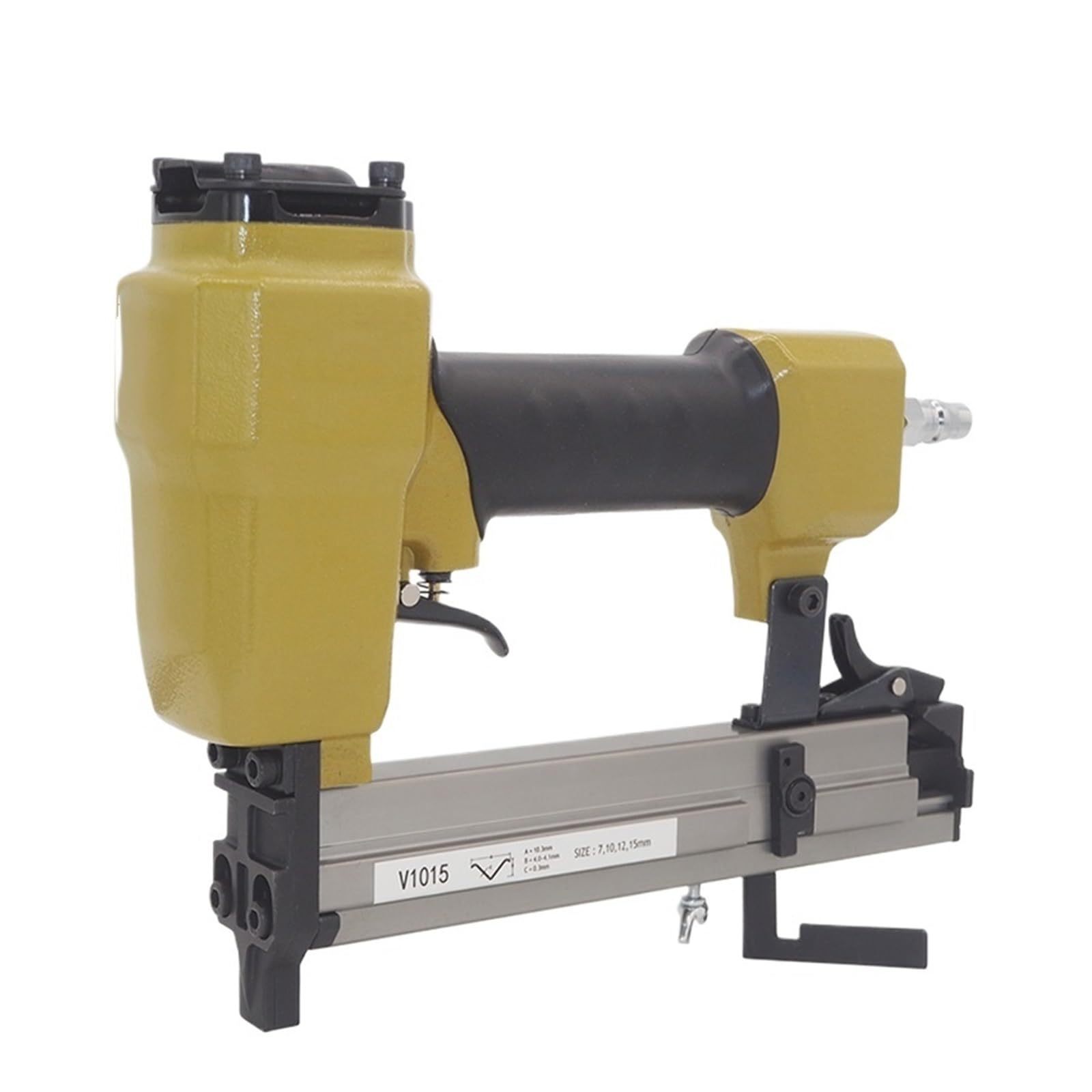PIGENEQW Oil-Free Pneumatic Staple Gun Heavy-Duty Stapler Pneumatic V-NAILER Joining Joiner Picture Frame Joiner V1015 V Nailer