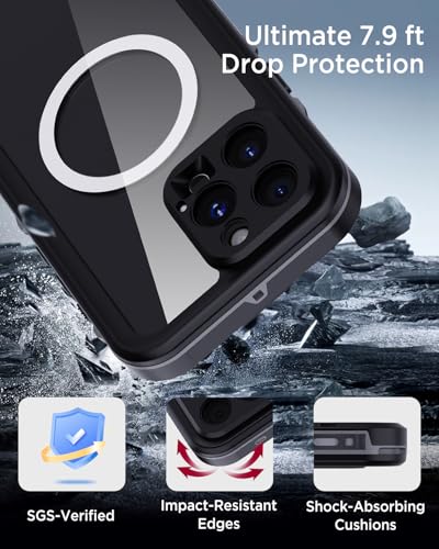 Coque iPhone 16 Pro antichoc étanche compatible MagSafe PC TPU