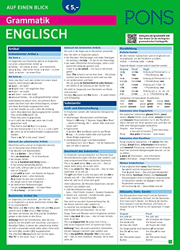 PONS Grammatik auf einen Blick Englisch: Alle wichtigen grammatischen Themen auf einen Blick (PONS Auf einen Blick)