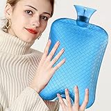 XXL Wärmflasche ohne bezug 3L Groß Naturkautschuk Wärmflaschen zur Schmerzlinderung Nacken und Schulter für Erwachsene kinder Geschenk für Frauen Freundin