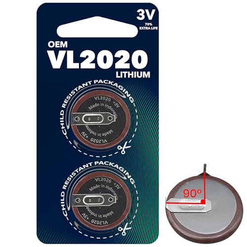 AstroLight OEM VL2020 ML2020 - Rechargeable Battery - Lithium Coin 3V 20MM 90 Degree Tab (2)