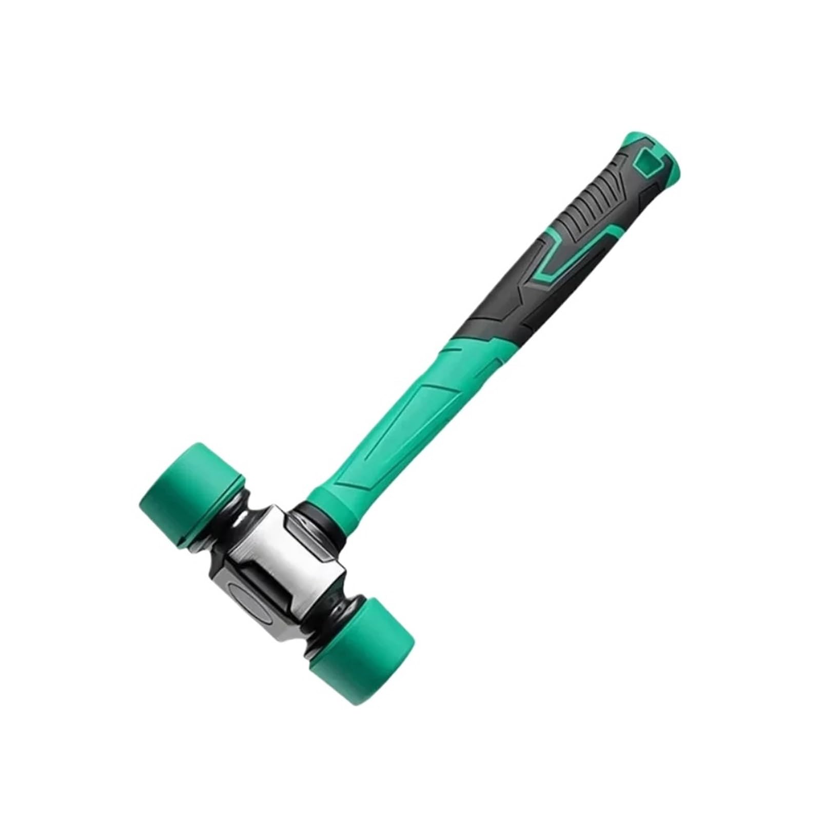 Btgyttkl 43Mm Rubber Mallet Double-Ended Rubber Mallet For Carpentry Flooring And Outdoor Work With Industrial Fiber Handle