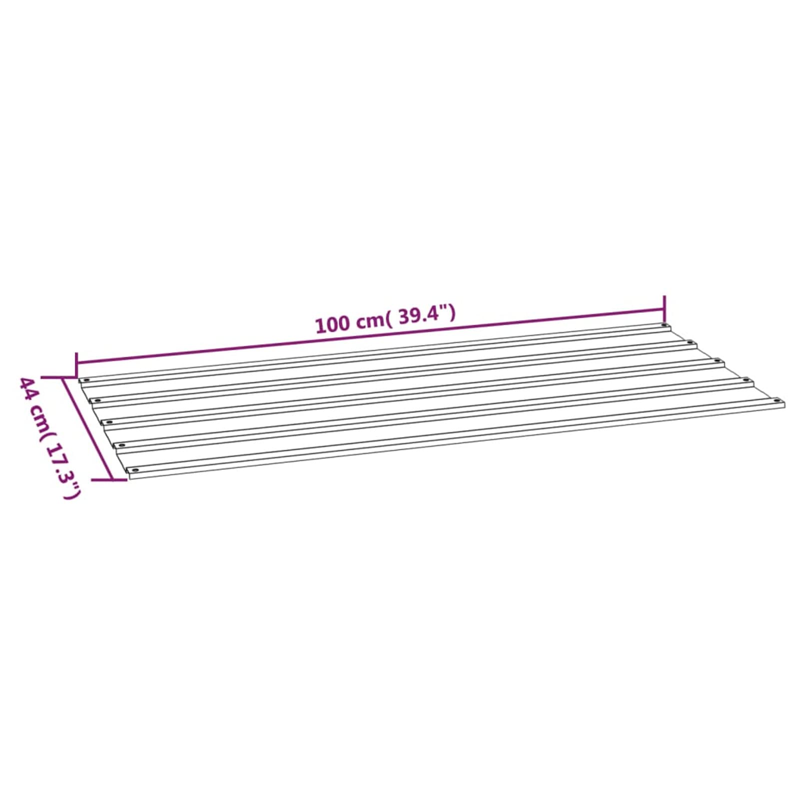 Gecheer Pannelli per Tetto 12 Pezzi, ondulati, 100 x 44 cm, Acciaio corten, per capannoni, maneggi, Garage temporanei, Case mobili e edifici Commerciali