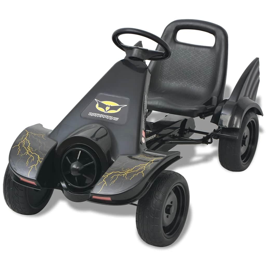 Go-Kart per bambini con sedile regolabile, nero, veicolo a pedali