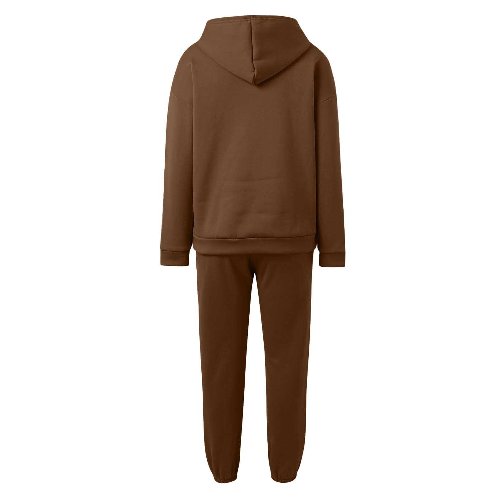Pantaloni a Vita Alta con Coulisse e Cappuccio Casual da Donna, Due Pezzi