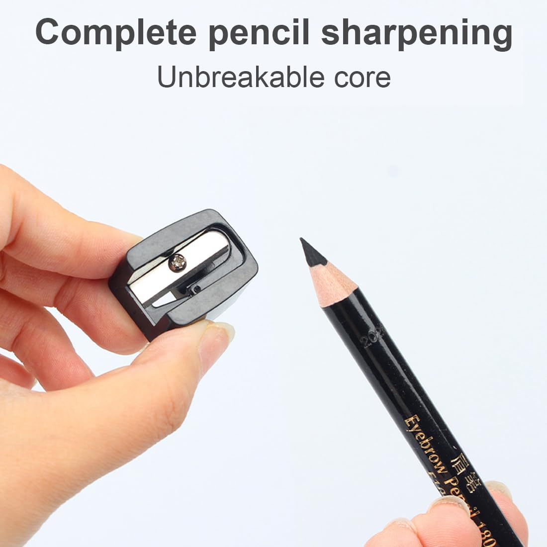4 Pezzi Temperino Matita Occhi Bellezza,Adatto per l'uso con Matite Cosmetiche, Il sopracciglio Lip Liner Eyeliner Pencil-Nero