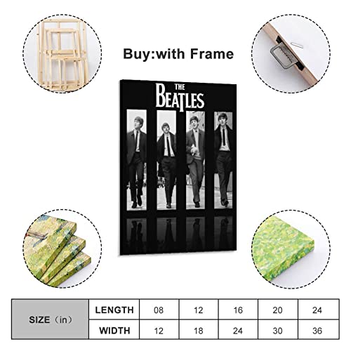 Poster décoratif The Beatles Band – Impression sur toile – Décoration murale moderne pour chambre à coucher – 30 x 45 cm - Les Beatles, Paul McCartney, John Lennon, RIngo Starr, George Harrison Poster décoratif The Beatles Band - Impression sur toile - Décoration murale moderne pour chambre à coucher - 30 x 45 cm – Image 3