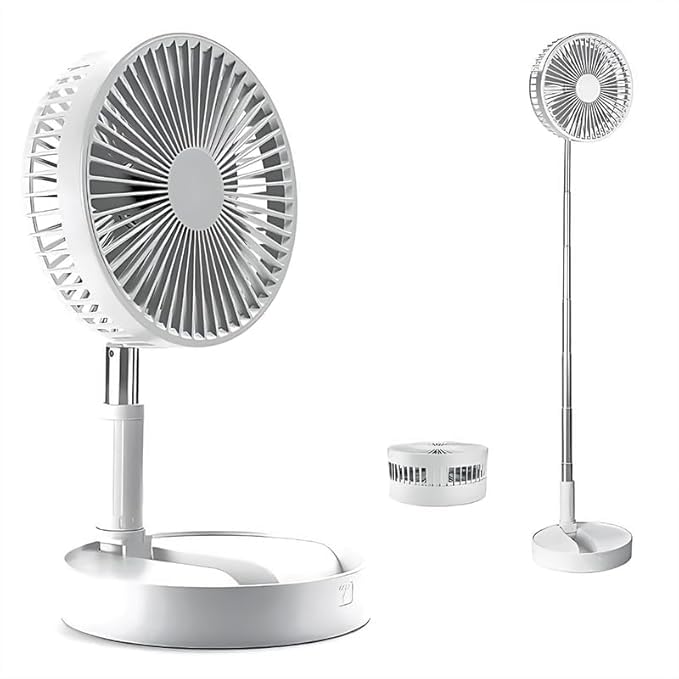 Drumstone (SUMMER OFFER 15 YEAR WARRNTY Portable Rechargeable Fan | 7200 mAh Battery | Foldable Design | C Type Charging | Telescopic Table Fan for Home and Trave (B0D95122MG) Amazon Price History, Amazon Price Tracker