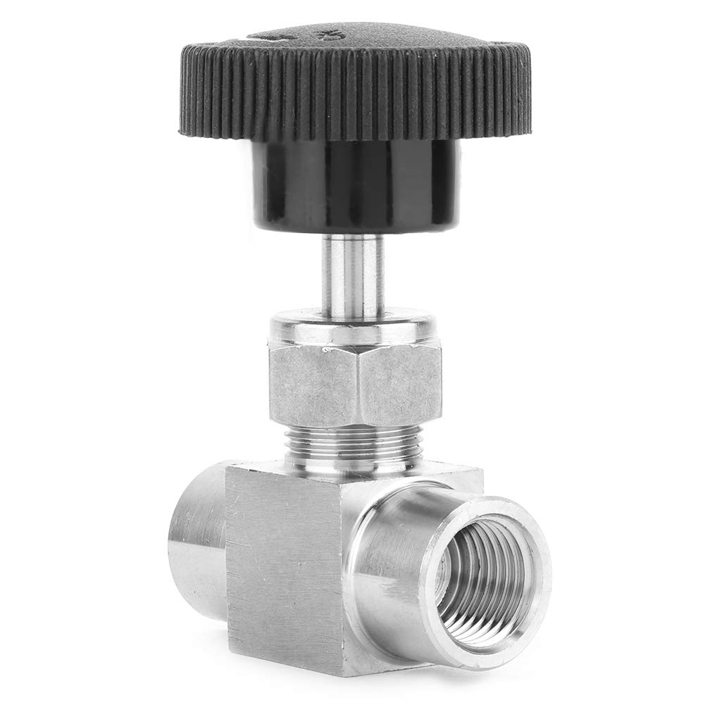 dernière vanne à aiguille droite à filetage femelle en acier inoxydable BSPP pour transmission de gazole à eau(G1/4)