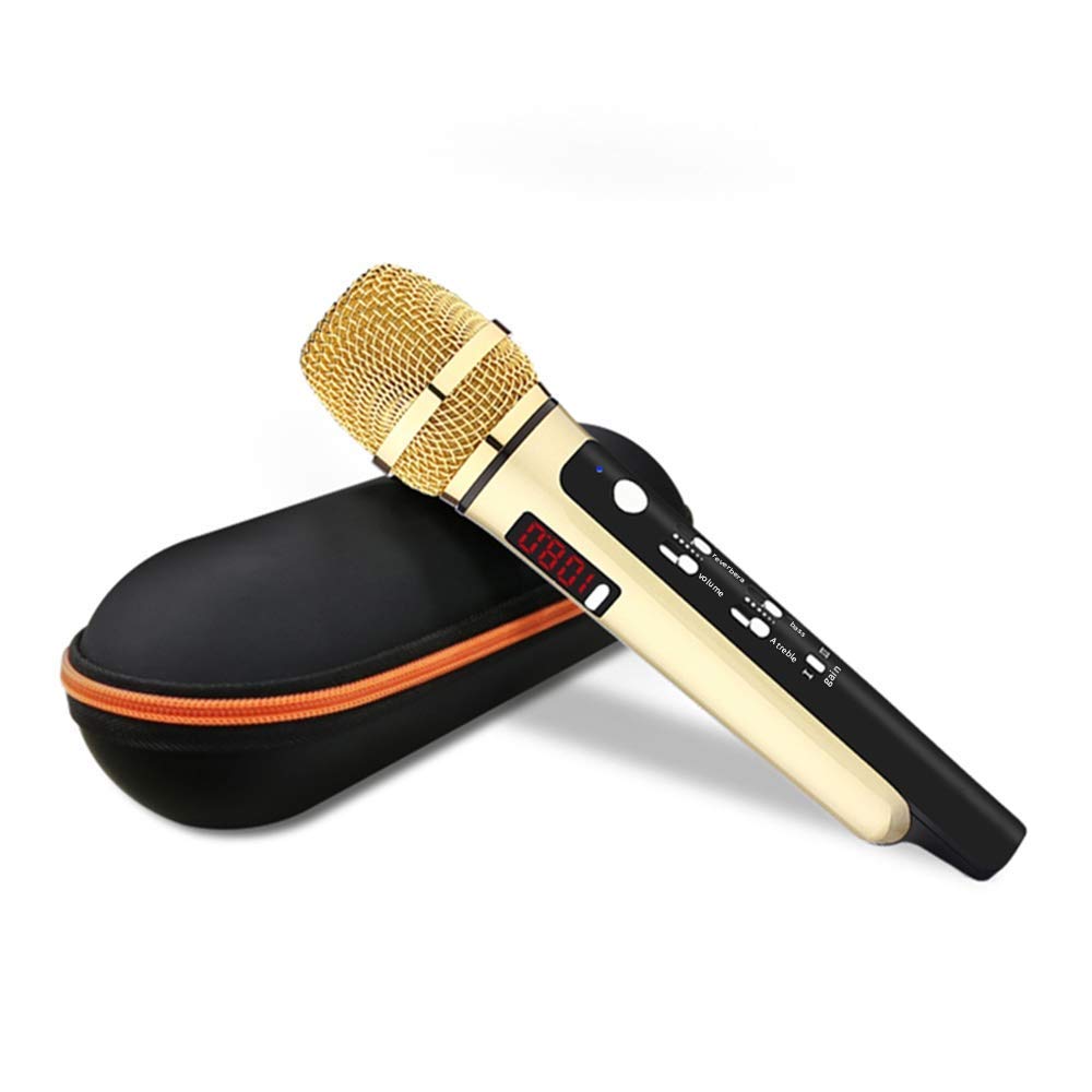 Office Supplies Karaoke Microphone Bluetooth Car Mobile Phone Sing K Song Dynamic Microphone Car Ktv Wireless Microphone Recording Live Bluetooth Anchor Portable Singing and Recording