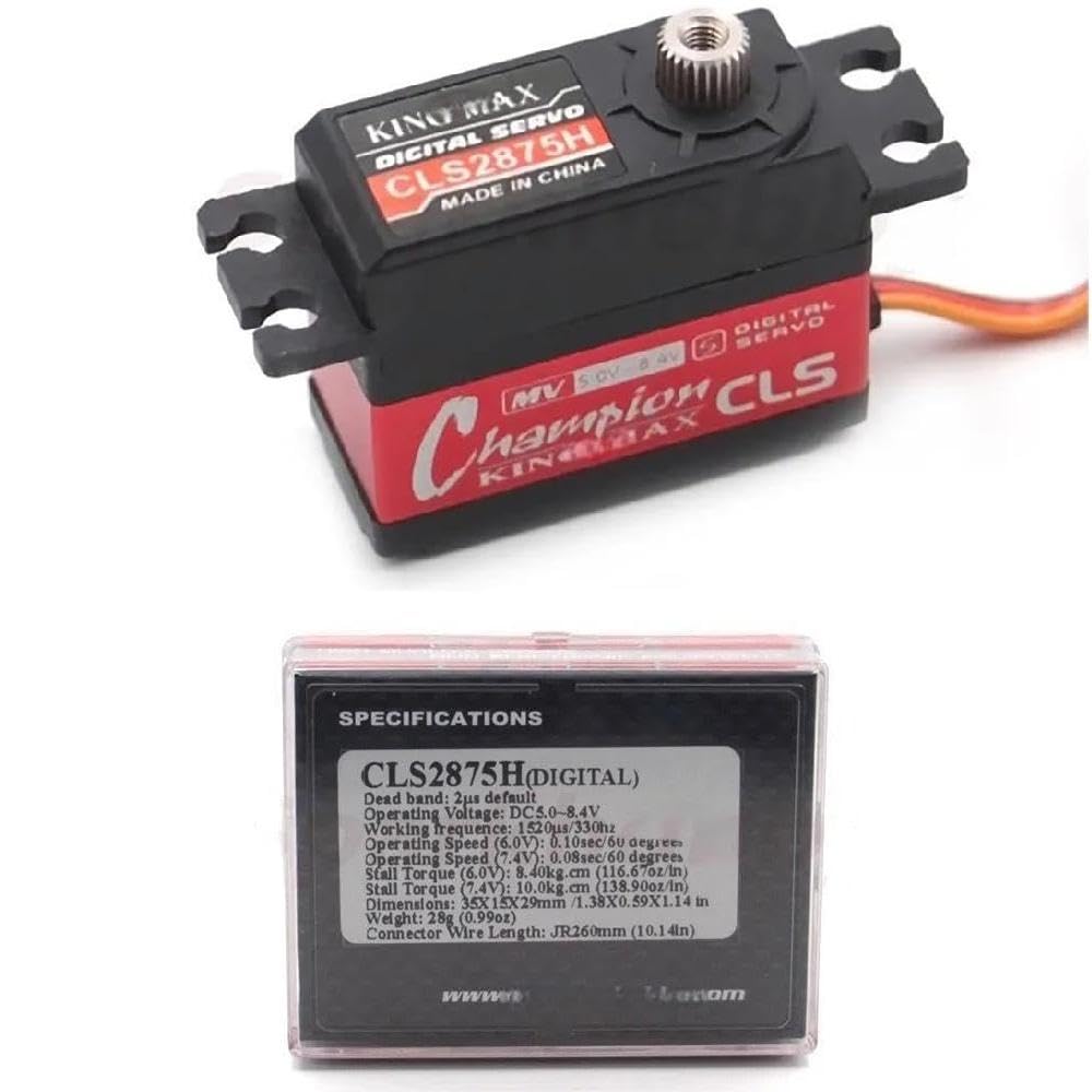 CLS2875H CLS2875H-28g 10kg.cm Digital Metal Gears Mini servo per King Max Servo RC 450 500 Airplane Helicopter Model Tail Swashplate (2 pezzi CLS2875H)
