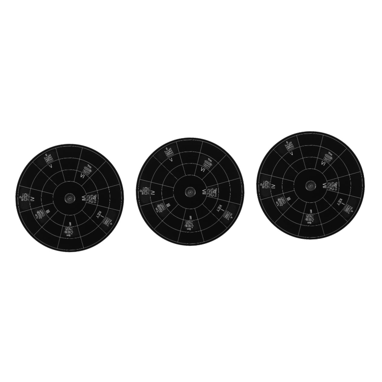 ibasenice 3stücke Guitar Chord Wheel Aus Aluminiumlegierung Musikalisches Hilfsmittel Zur Harmonielehre Leicht Und Langlebig Für Gitarrenanfänger Und Liebhaber