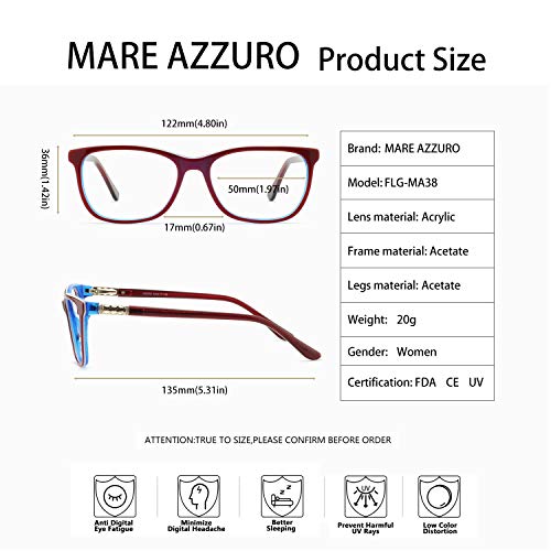 Image of Blue Light blocking Eyeglasses For Women Cat Eye Fashion Optical Frame