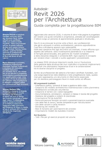 Autodesk Revit 2026 Per L'architettura. Guida Completa Per La Progettazione Bim. Strumenti Avanzati, Personalizzazione Famiglie, Modellazione Volumetrica E Gestione Progetto - 2
