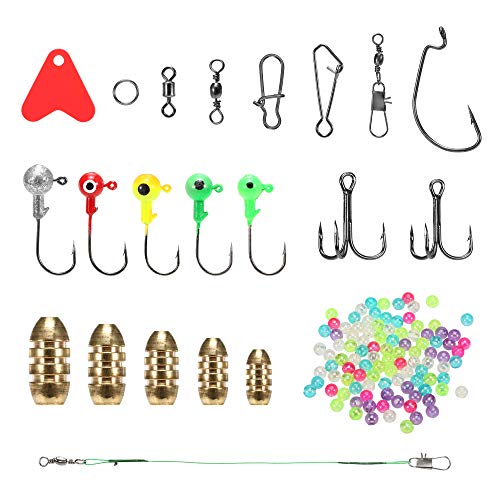 Lixada 230 pcs Conjunto De Equipamento De Pesca Anti-Emaranhado Rolamento Gira Conectores De Pesca S