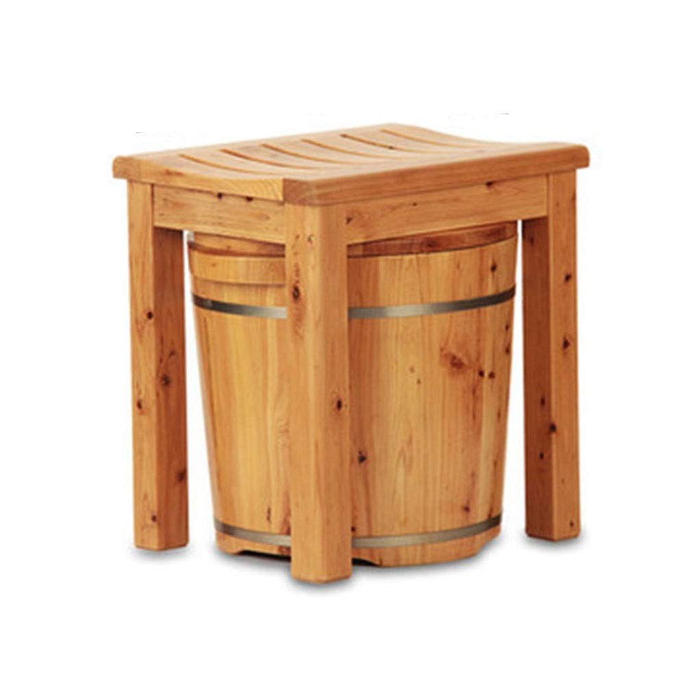 Holzfußwanne, Stabiler Holzeimer für Fußbad, Spa, Massage, Sauna, Fußwanne zum Einweichen der Füße, Fußbad.