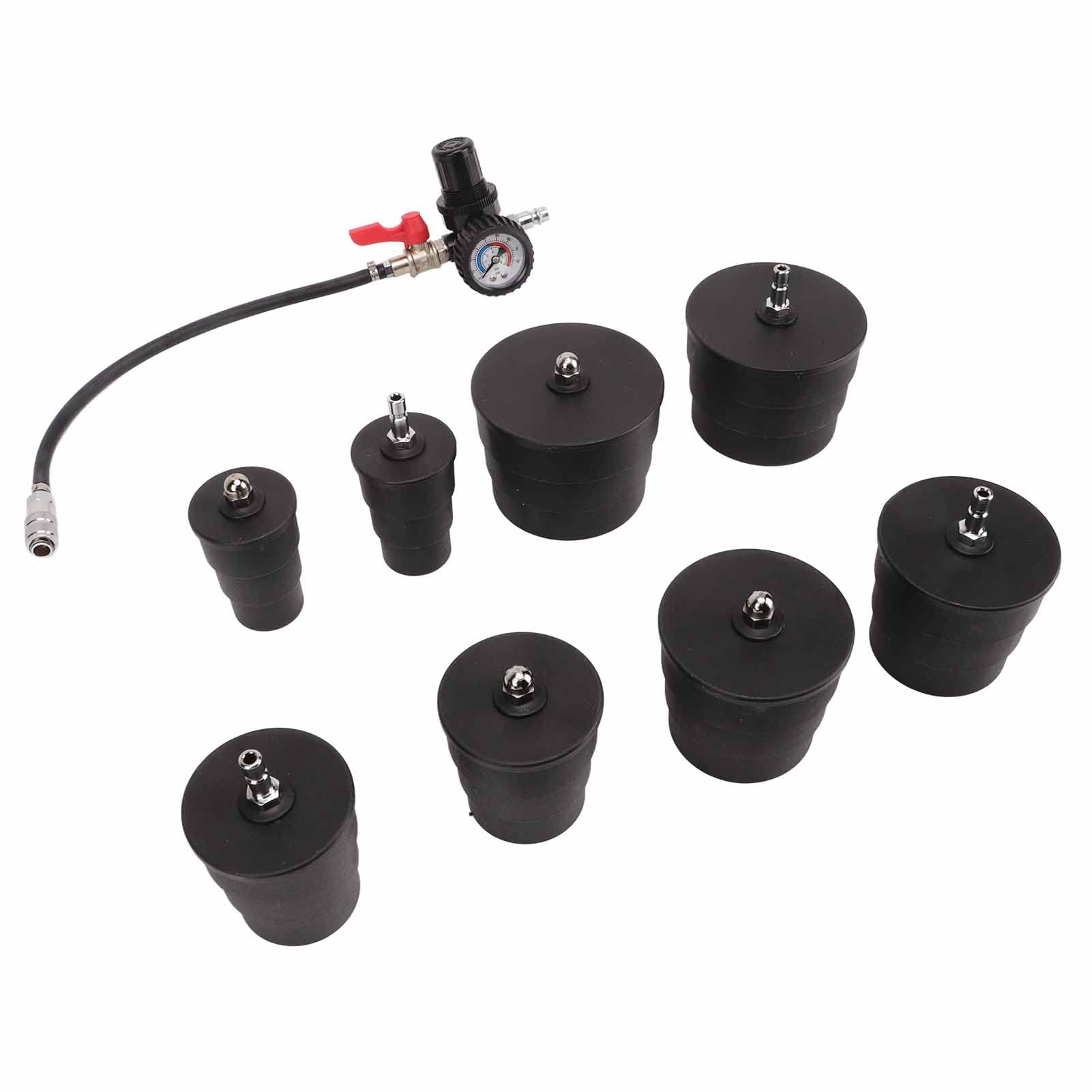 Turbo System Leakage Tester 9 Pcs Turbo System Leakage Tester Turbocompressore Air Pressure Boost Leak Test Kit con Manometro Tester