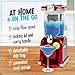 Nostalgia Frozen Drink Maker and Margarita Machine for Home - 32-Ounce Slushy Maker with Stainless Steel Flow Spout - Easy to Clean and Double Insulated - Retro Red