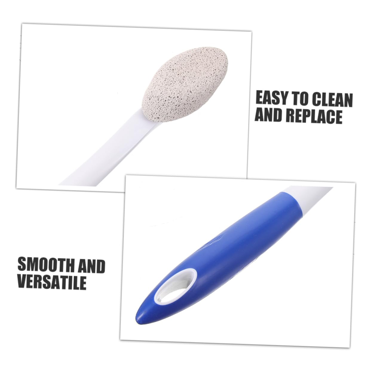 Raspa Piedi Pomice, 2 Pezzi, Design Ergonomico Antiscivolo, Rimuove i Calli la Pelle Morta, per Casa e Salone