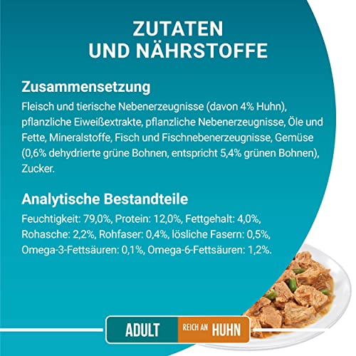 PURINA ONE Adult Katzenfutter nass, zarte Stückchen in Sauce mit Huhn, 26er Pack (26 x 85g)