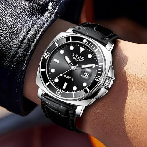 Image of LIGE Mens Roulette Wheel Watches Casino Themed Quartz Analog Watch 3ATM Waterproof Glowing Man Wrist Watches