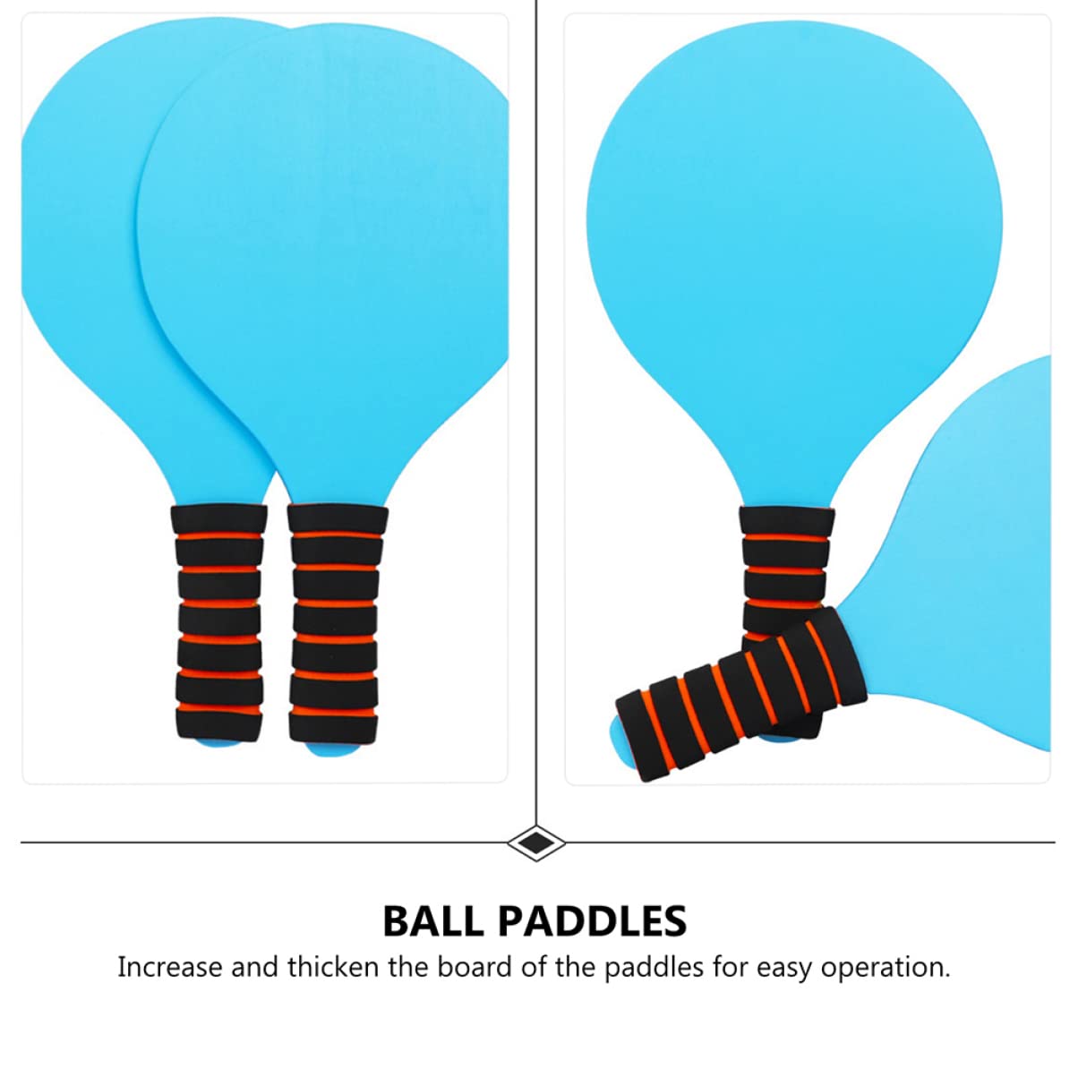 POPETPOP Raqueta De Bádminton De Madera Palas De Bádminton para Principiantes Palas Deportivas Paletas para Pelota De Playa Paletas De Madera De as De Blue