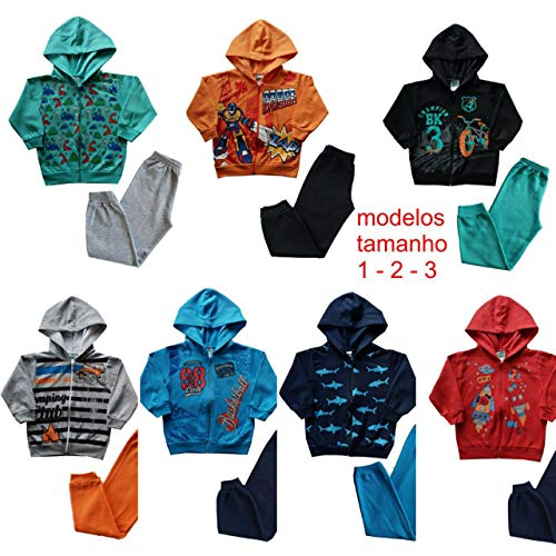 Kit com 5 Conjunto Infantil de Moleton - 1 ao 8