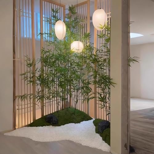 Große künstliche Bambus-Pflanze, 90 realistische künstliche Bäume für Innen- und Außenbereich, Raumteiler, Terrasse, Landschaftsbau, Aquarium-Dekoration, 1,2 m hoch