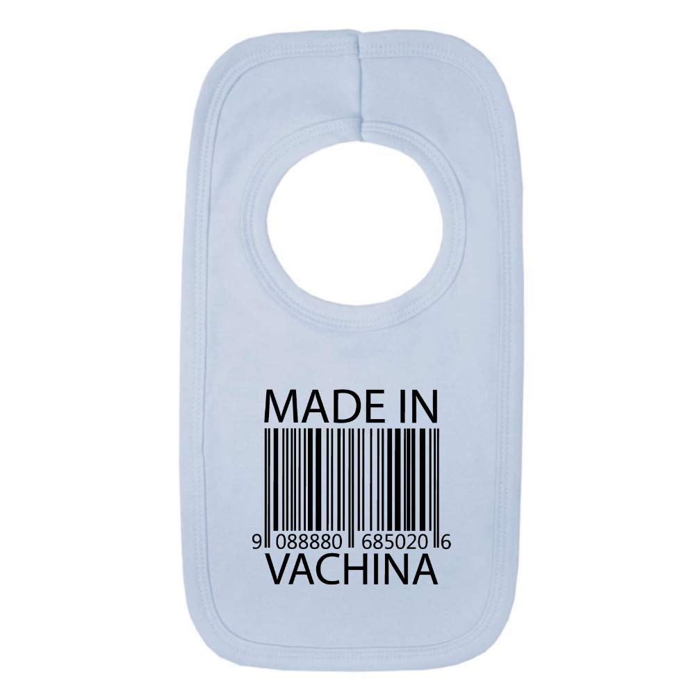 Kickass Tees Made in Vachina 1 Baby Bib One Size Blue Funny Naughty Cute New Born Gift Present