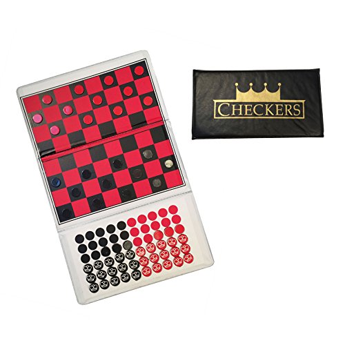 Magnetic Checkbook Checkers juego de mesa portátil miniatura 1